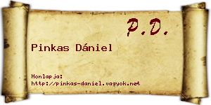 Pinkas Dániel névjegykártya